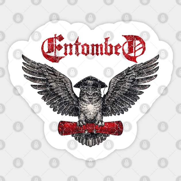 ENTOMBED OWL NIHILIST Sticker by elsa-HD